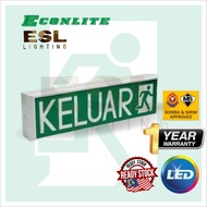 ESL LIGHTING ECOLITE EMERGENCY SIGN KELUAR SIGN LED LE-908SL (BOMBA &amp; SIRIM APPROVED)