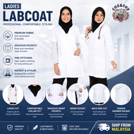 【READY STOCK】 Lab Coat Unisex White Coat Doctor Uniform Student Lab oratory165-185 Long / Short All 