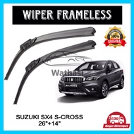 1 Set Wiper Frameless Suzuki SX4/X-OVER/S-CROSS/SX4 CROSS FACELIFT Full Karet Anti Baret Wathasi