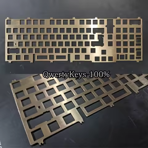 QwertyKeys 100% QK100 Keyboard Plate ( PCB-Mounted stab type ) PC POM FR4 Aluminum Brass
