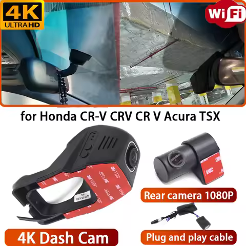 for Honda CR-V CRV CR V Acura TSX Video Recorder 4K DVR Dash Cam Wifi OEM Camera 170° Wide Angle Loo