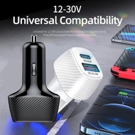 Type C USB 2 Port Car Charger Phone Charger 3.1A Fast Charging 12V 15W/38W Cigarette Lighter Adapter