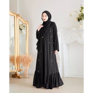 Latest Luxury Dress/Abaya Syahira Set Material Babydoll Apk Sequins/Dresses That Are viral 2023