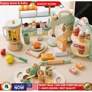 Local Wooden Pretend Play Set Toys Kids Girl Cooking Toys Kitchen Toys Kitchen Play Set Ice Cream Tea Ais Krim Pen