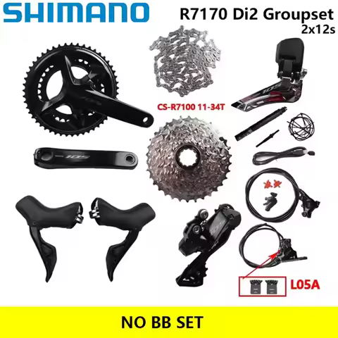 Shimano R7170 R7100 2x12S Di2 Road Group M7100 Chain R7150 Rear Derailleur R7100 Cassette 11-34T/11-