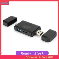 Tominihouse Black Type‑C Memory Card Reader  for Mobile Phones Tablets Laptops