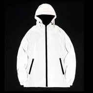 SALAAN Waterproof Reflective Jackets Thickened Windproof Hooded Jacket Camping Hoodie Stylish Reflec