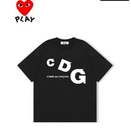 CDG PLAYt Shirt Top Bottoming Shirt play Love Heart CDG Short Sleeve Men Women Couple Style