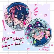 ALIEN STAGE IVTI IVAN & TILL | GLITTER Badge | Square Print |