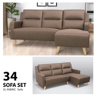 SET SOFA L 3 TEMPAT DUDUK/SET SOFA RUANG TAMU/3S FABRIC SOFA/LIVING ROOM SOFA SET/MODERN SOFA/FABRIC
