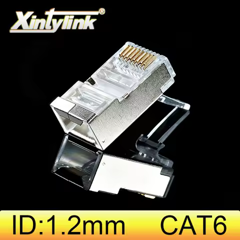 xintylink rj45 connector cat6 network ethernet cable cat 6 plug 8p8c stp rg rj 45 male jack lan shie