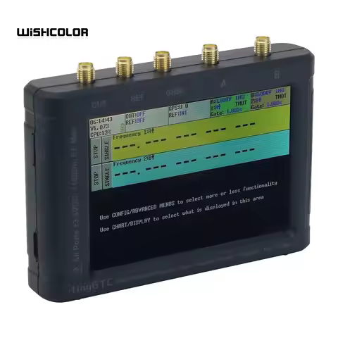 Wishcolor TINYGTC ZC407 0.1Hz-7GHz Handheld 12Bit High Precision Frequency Counter Built-in GNSS Dis