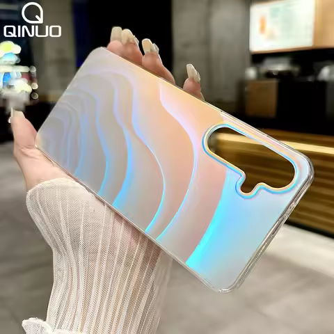 Colorful Wavy Pattern Phone Case For Samsung S25 S24 S23 S22 S21 Plus Note20 Ultra S20 FE A16 A06 A5