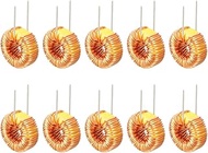 uxcell 10Pcs Vertical Toroid Magnetic Inductor Monolayer Wire Wind Wound 100uH 6A Inductance Coil