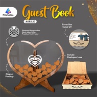Acrylic Wedding Guest Book Aesthetic Wedding Guest Book Love Shape Unique Design Keepsake