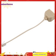 Telephone RJ11 Male Line to Double RJ11 Female Jack Filter Splitter Adapter