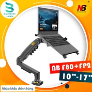 [NB F80+NB FP2] [17 - 30 Inch] [Desk Mount Laptop and Monitor Stand]