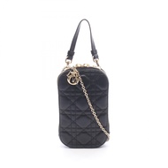 【二手】迪奧手提包 LADY DIOR Lady Dior 手機支架 Cannage S0872ONMJ_M900 黑色皮革 Lady Dior Call'in Dior 手機支架