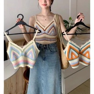 A15 Oct. A01 Pink A10 Orangeꔛ ꕤ ̊Beautiful Knitted Bra Hot Back Smock Wear It Beautifullyꔛ ̊