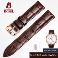 Yibolu Watch Strap Genuine Leather Men Women Pin Buckle Style 8688 Gran Athens Elegant Duke Bracelet