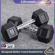 5KG 7.5KG 10KG Dumbbell Set Gym Professional Weight Training Solid Iron Hexagonal Rubber Coated Dumb