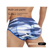 Breathable men s hip lift men s briefs camouflage mesh removable cup hip pad fake butt AD730csl72.my