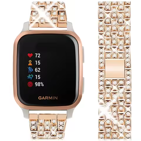 Metal Watch Band For Garmin Venu Sq/Music Smart Watch Band For Garmin Venu 2 Plus Strap Garmin Vivom