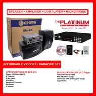 (Set) Original Crown BFA-616 and Platinum Kbox 2 KS40 Karaoke / Videoke Set
