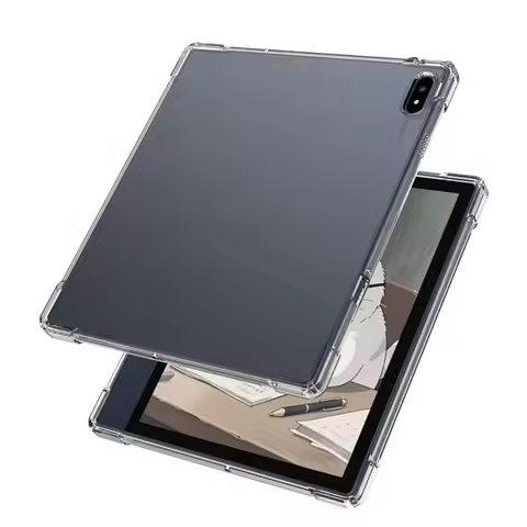 TPU Tablet Case with Pen Slot Transparent Back Cover Anti-Scratch Shockproof Protective Shell for Bi