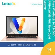 9. Asus VivoBook 14 A1404V-APB012WMS FHD Rose Gold Laptop (C7-150U,16GB,1TB,14",W11)