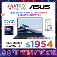 【Free MS Office】ASUS Zenbook 14 | UX3405CA-PZ504W | 14" 3K OLED | Intel Ultra 7 255H | 32GB/1TB SSD 