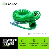 HIJAU TEKIRO RECOIL HOSE 9 METER GREEN WITH SPRING / SPIRAL HOSE / TOOLS - TOOLS