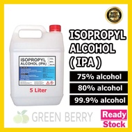 Hand Sanitizer Isopropyl Alchohol IPA 75% 80% 99.9% 5L Rubbing Alcohol Wipe Disinfectant Liquid Sanitizer Spray 消毒 医用酒精