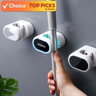 ECOCO Wall-Mounted Mop & Broom Holder – Adhesive Storage Hook for Bathroom & Cleaning Tools Broom Ho