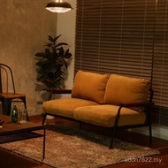 Sofa Cafe Chair Japanese American Retro Industrial Red Double Sofa Net Style loft Iron Small Apartme
