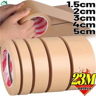 [H&L]1/2/3ROLLS Kraft Paper Self-Adhesive Tape Multiple Widths 23m Long, High Adhesion Water Free fo