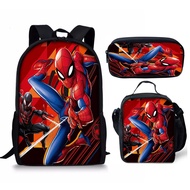 Spiderman beg sekolah kids School bag set backpack for Elementary and Middle School pencil case lunch bag Backpack can customize
