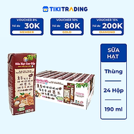 Sữa hạt cao cấp Óc chó-Macca-Đậu đen-Hạnh nhân-Đậu nành & Yến mạch 190ml (24 hộp/thùng)