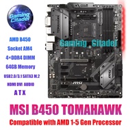 Used MSI B450 TOMAHAWK ATX DDR4 Motherboard AM4 Socket Compatible with AMD 1-5 Gen Processors Tested