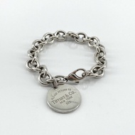【二手】TIFFANY&Co.（Tiffany）Return to Tiffany 圓形吊牌 Ag925 手鍊 36.54克 銀