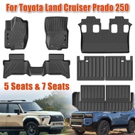 Floor Mats Cargo Liner for Toyota Land Cruiser Prado 250 LC250 for 5&7 Seat TPE All Weather Floor Li