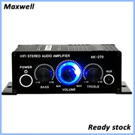 maxwell   AK270 Home Stereo Amplifier 20Wx2 12V Stereo Power Amplifier 2 Channel Integrated Mini Speaker Amp For Car