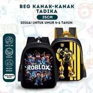 35cm Beg Sekolah Rendah Budak Perempuan Kalis Air Beg Sekolah Kartun Kids Primary School Bag Water R