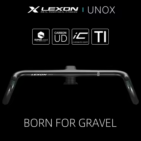 LEXON Gravel Aero Integrated Full Carbon Handlebar Integrated Barstem Full Inner Cable Bike Handleba