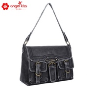 Angel's Kiss Retro Shoulder Bag - Large Capacity Cross-Body Messenger