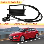 Engine Oil Cooler Kit For VAG Volkswagen Audi 1.4TSI EA211 Engine Oil Filter Housing Cooling Golf MK