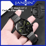 JANSIN สีใหม่ สายเรซิ่นสำหรับ huawei Watch GT 2 Strap สาย Carbon Fiber Link Bracelet Lightweight สำห