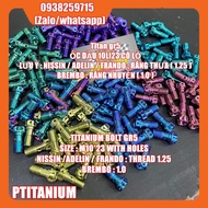 Titanium gr5 Screws With Oil Hole nissin brembo (titanium bolt grade 5 10x25 banjo nissin brembo