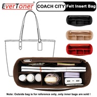 กระเป๋าผ้าสักหลาดสำหรับ COACH CITY Tote กระเป๋าถือ,กระเป๋าเครื่องสำอางค์พกพามีช่องใส่ของด้านในกระเป๋าเครื่องสำอาง