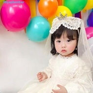 SEPTEMBER Birthday Hairband, Mesh Crown Happy Birthday Headband, Creative Gauze Korean Style Photo P